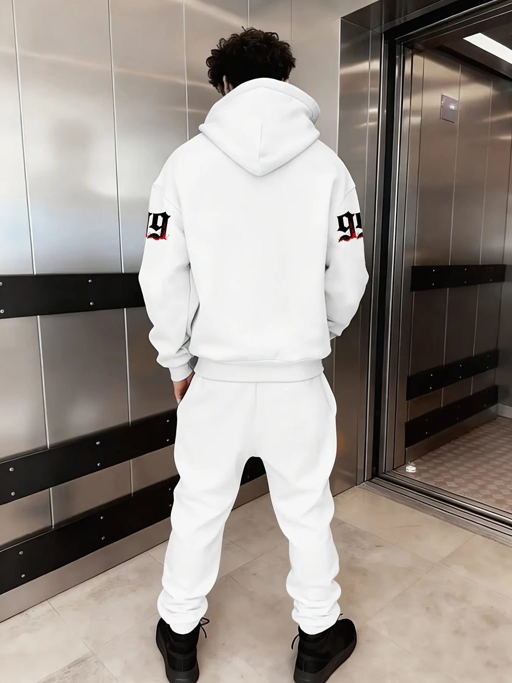 2026 Autumn-Winter Best-selling Streetwear Men's Comfortable Casual 3D Digital Pattern Printed Hooded Sweatshirt and Pants Set