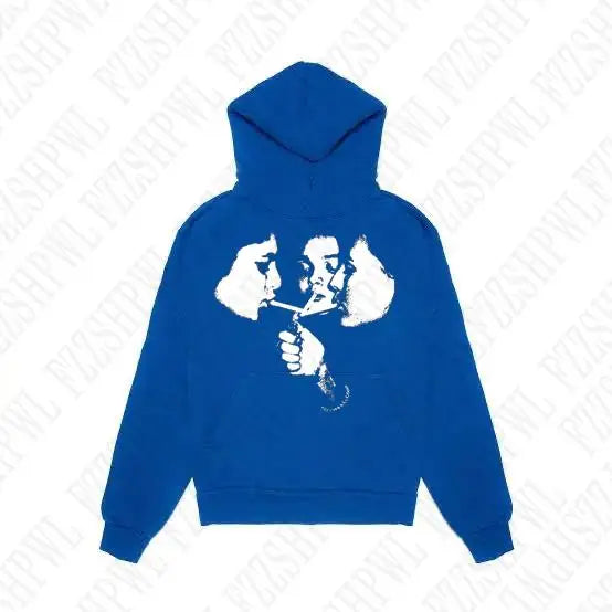 2000s Goth Harajuku Graphic Print Y2K Hooded Sweatshirt Retro Punk Streetwear Pullover Clothes Loose Hip Hop Hoodie Sweatshirts