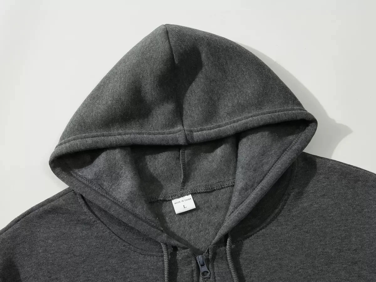 Y2K Zip-Up Hoodie, Men, Clothes with Graphic Prints, Hip Hop Style, Gothic 2026 Autumn Winter Keep Warm Long Sleeves Sweatshirt